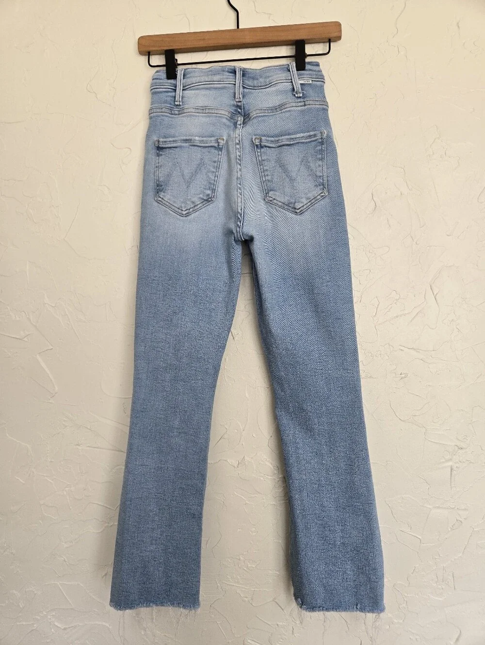 MOTHER Hustler Ankle Fray Light Wash Jeans, 24